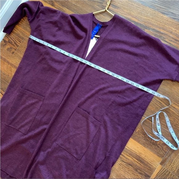 Kit Ace Long Haul Merino Wool Plum Cardigan - Picture 9 of 13